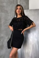 Glitter Black Blouse