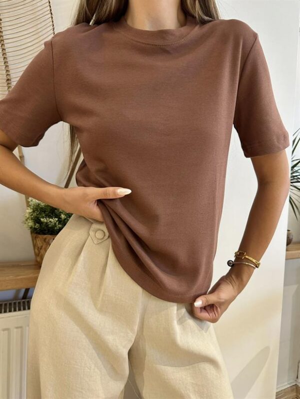 Original Crew Neck T-shirt Brown - Image 2
