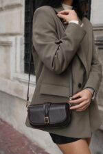 Alina Buckle Crossbody Bag - Brown - Image 2