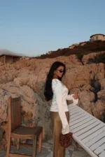 White Tie Front Shirt - Image 3