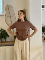 Original Crew Neck T-shirt Brown - Image 3