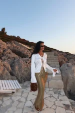 White Tie Front Shirt - Image 4