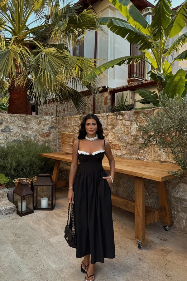 Semi Formal Black Dress - Image 4