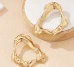 Golden Geometric Earrings - Image 3