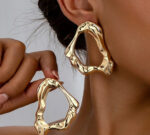 Golden Geometric Earrings