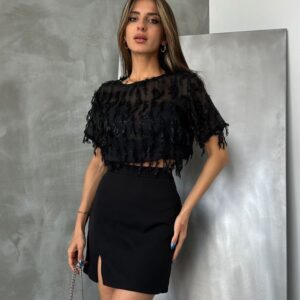 Two-Piece Blouse & Shorts