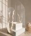 Transparent PVC flower gift box with floral arrangement