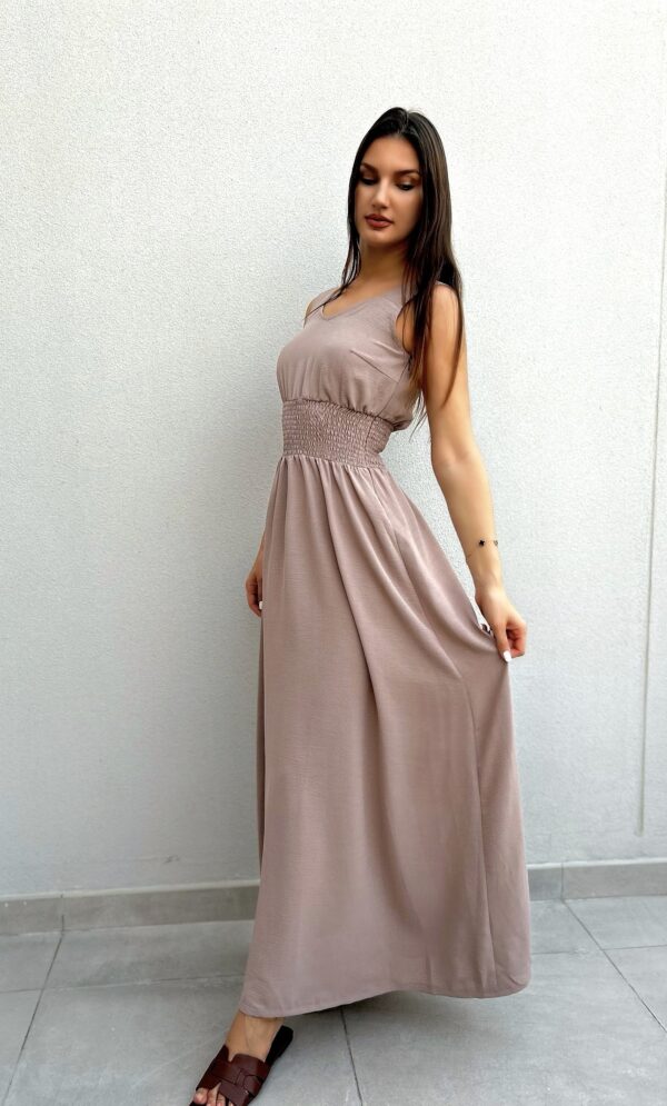 Handmade Beige Maxi Dress - Image 1