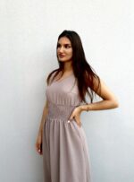 Handmade Beige Maxi Dress - Image 2