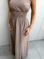 Handmade Beige Maxi Dress - Image 3