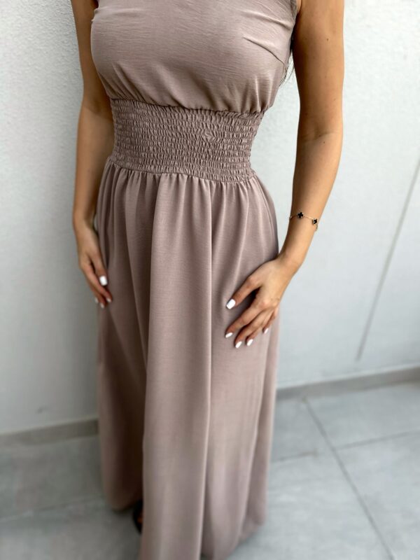 Handmade Beige Maxi Dress - Image 3